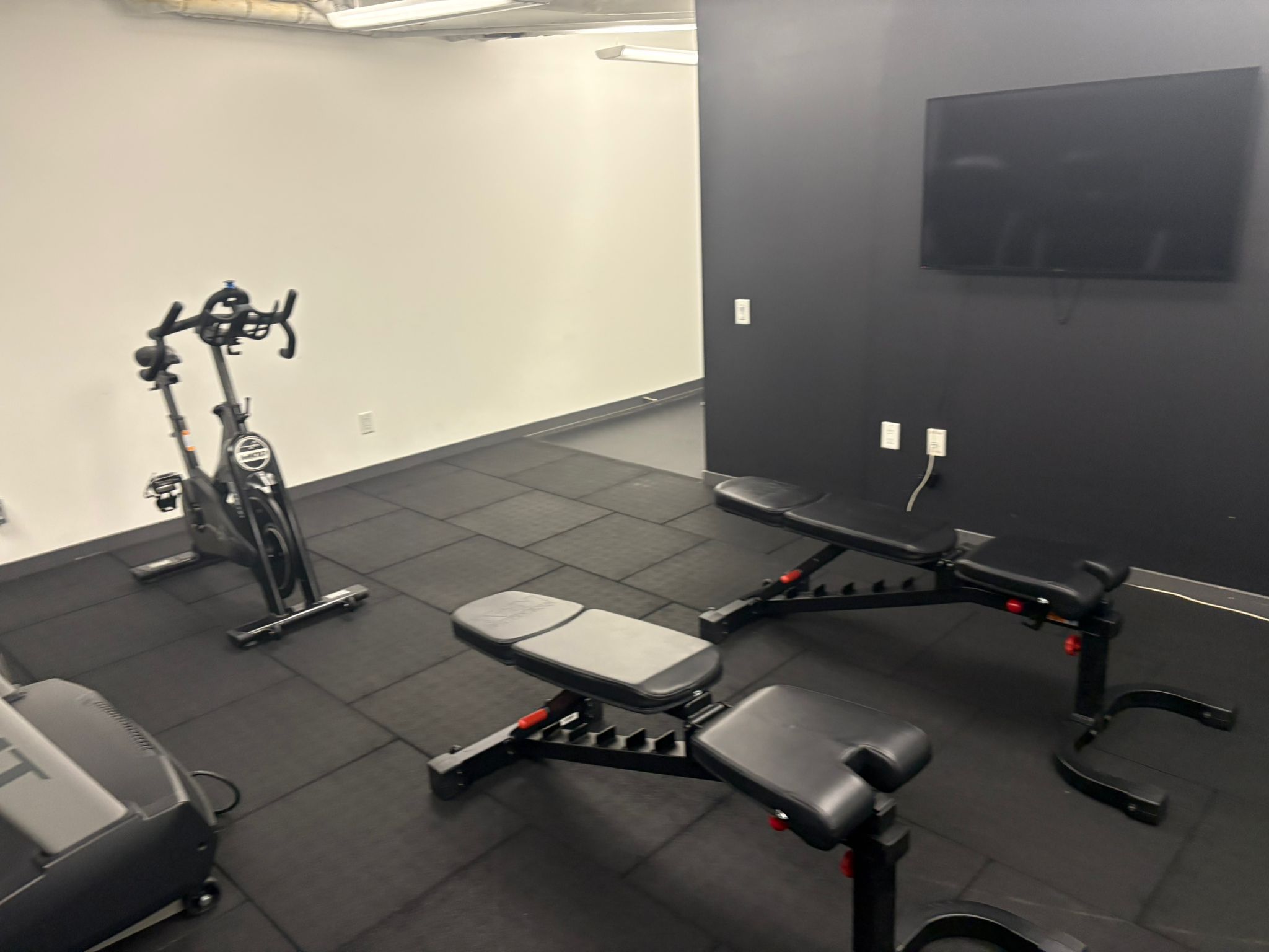 Spin bike inside the building gym