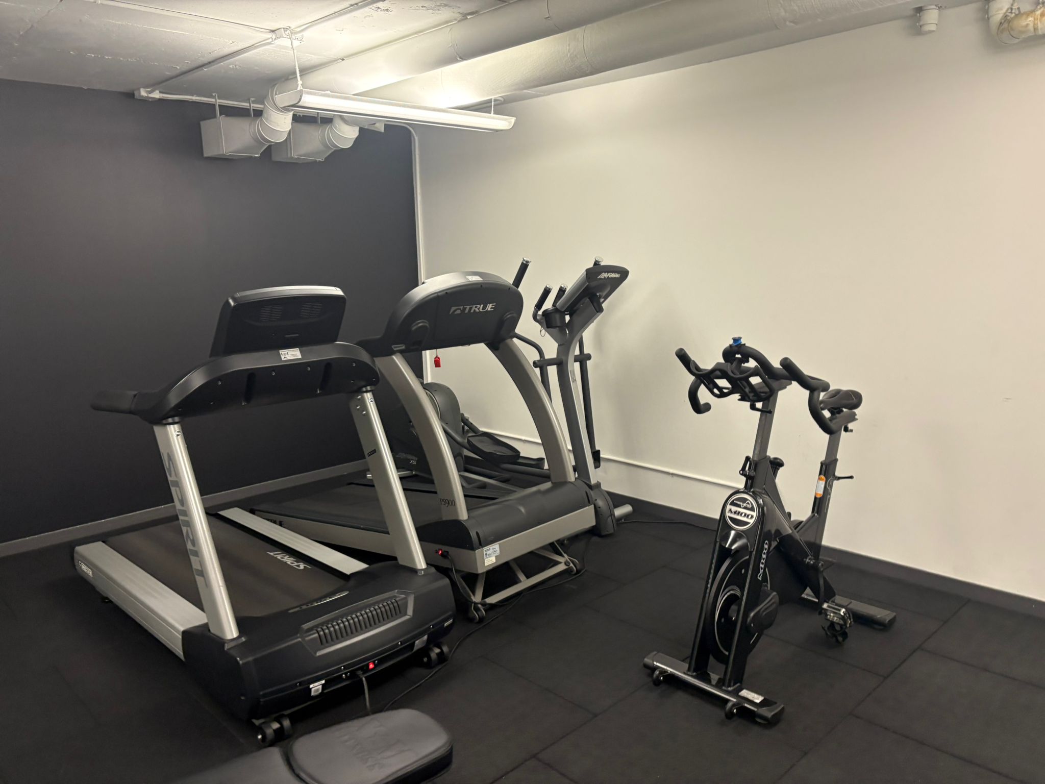 Wide view of the building gym